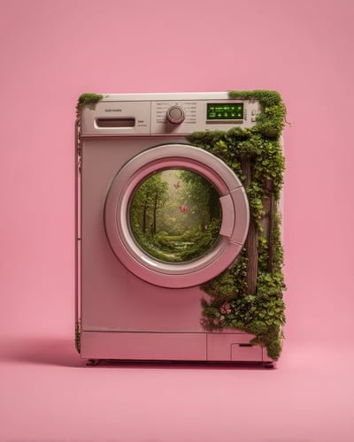 Washing machine turning into a forest